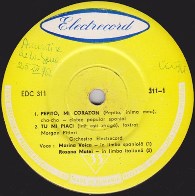 M.Voica_R.Matei_C.Drăghici_L.Slaveanu - Pepito Mi Corazon_Gelosia_Caramba (7&amp;quot;) foto