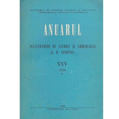- Anuarul de istorie si arheologie &amp;quot;A.D. Xenopol&amp;quot; XXV vol.1+2 - 133800 foto