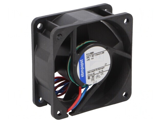 Ventilator axial 24V DC 60x60x25mm 56m3/h 43dBA