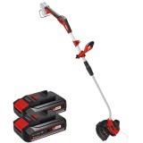 Einhell GE-CT 18/33 Li E PXC + Twinpack CB - Trimmer gazon 330 mm cap cu fir + Set 2 acumulatori Li-Ion 18 V 2.5 Ah