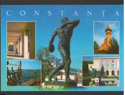 CPI B 12033 CARTE POSTALA - CONSTANTA. TEATRUL, OVIDIU, , DISCOBOLUL, MOSCHEEA foto