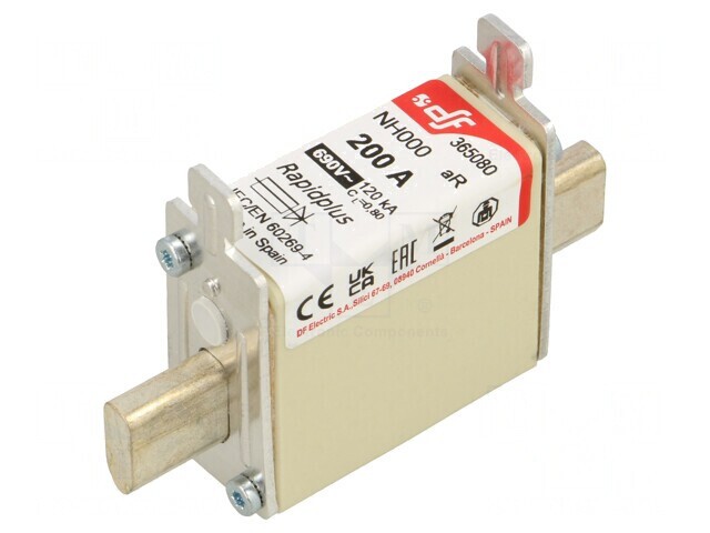Siguranță NH000 200A 690VAC 440VDC Argintie