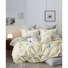 Lenjerie de pat dublu din finet, cu 4 fete de perna, Evia Home FN010/16
