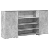 Cumpara ieftin Birou de receptie Gri beton 200x50x103,5 cm Lemn prelucrat