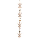 Decorațiune Suspendabilă Crăciun, Ingerași, Lemn, 50 cm, Oem
