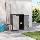 Dulap depozitare de exterior, gri si negru, 65x37x85 cm, PP GartenMobel Dekor