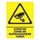 Cumpara ieftin Autocolant &#039;&#039;Obiectiv supravegheat video&#039;&#039; A4