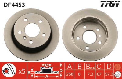 TRW DF4453 Disc frana foto