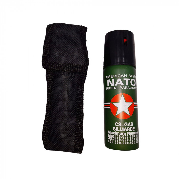 Spray cu piper IdeallStore&reg;, Military Defense, dispersant, auto-aparare, 60 ml, verde
