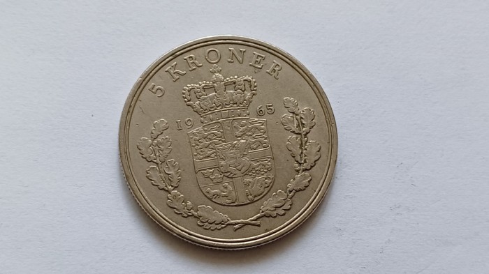 Danemarca-5 Kroner 1965