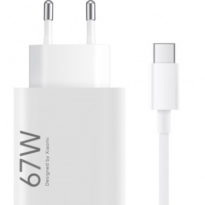 Incarcator Retea Cu Cablu USB-C Xiaomi, 67W, 6.2A, 1 x USB-A, Alb BHR9465EU foto