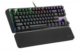 Tastatura Gaming Cooler Master CK530 V2, Brown Switch, Mecanica, Iluminare RGB, USB (Negru)