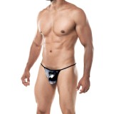 Chiloti Cut4men - G-string Provocative Negru Lucios