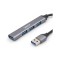 HUB extern SPACER, porturi USB:USB 3.0 X 1, USB 2.0 x 3, conectare prin USB 3.0, cablu 1m, aluminiu, (timbru verde 0.8 lei), &quot;SPHB-USB-4U-01&quot;