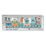 Puzzle lemn Trenul Tut Tut - Forest Friends, Barbo Toys