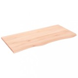 Cumpara ieftin Blat de baie, 100x50x2 cm, lemn masiv netratat