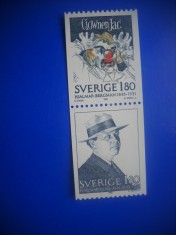 HOPCT TIMBRE SUEDIA MNH 993 CENTENAR KJALMAR BERGMAN-2 VALORI 1983-NESTAMPILAT