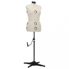 vidaXL Formă pentru rochie femeie reglabilă crem, dimensiune M 40-46