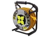 Prelungitor alimentare KEL 3x2,5mm2, 4 prize, 50m, 16A, gumă galbenă