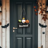 Decor Halloween din lemn - elf - poate fi agatat - 24 x 15 cm