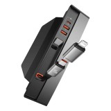 HUB extern Baseus T-Space, compatibil Tesla model 3/Y, porturi USB: USB 3.0 x 2, cablu retractabil USB Type-C 45W, &quot;B00051300111-00&quot; (timbru verde 0.8