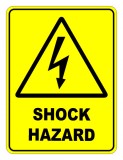 Sign shock hazard