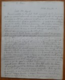 Scrisoare Gh. Panu catre Iacob Negruzzi, 1876, 4 pagini, 1876 , Junimea