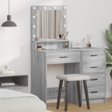 vidaXL Masă de toaletă cu lumini LED, gri sonoma, 50x41x135 cm
