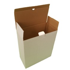 Set 100 Cutii cu Preformare, 86x86x155 mm, Carton Alb/Natur foto