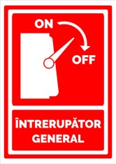 Semn pentru intrerupator general foto