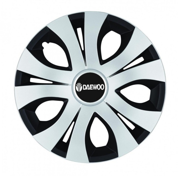 Set 4 Capace Roti Top Gri-Negru R15, Compatibil Cu Daewoo