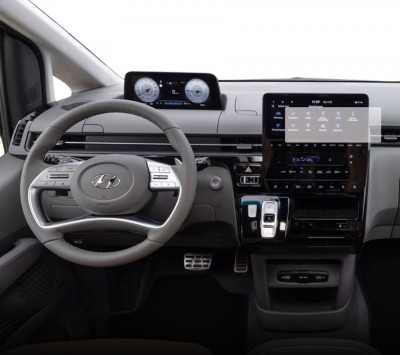 Folie Protectie Navigatie Hyundai Staria 2021+, Duragon, protectie Display Navigatie, silicon Mat, Anti-zgarieturi, Anti-amprenta, kit instalare foto
