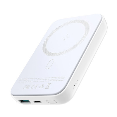 Joyroom Power Bank 10000mAh 20W Putere Livrare &amp;Icirc;ncărcare Rapidă &amp;Icirc;ncărcător Magnetic Qi 15W Fără Fir Pentru IPhone Compatibil Cu MagSafe White (JR-W020 foto