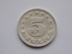 5 dinara 1963 Iugoslavia foto