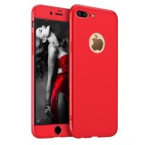 Cumpara ieftin Husa telefon Apple Iphone 8 Plus 360 ofera protectie Completa Ultrasubtire Lux Design Red + Folie Sticla