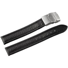 Curea Ceas Piele Naturala Neagra Deployant 16mm - 24mm 816210100116