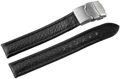 Curea Ceas Piele Naturala Neagra Deployant 16mm - 24mm 816210100116 foto