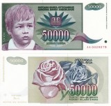 Bancnota Iugoslavia 50000 Dinara 1992 UNC! Yugoslavia Necirculata
