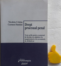 Drept procesual penal Teste grila licenta magistratura etc Nicoleta Cristus foto