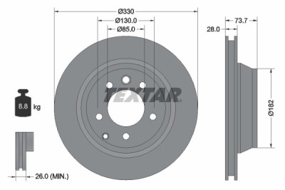 TEXTAR 92122005 PRO+ Disc frana foto