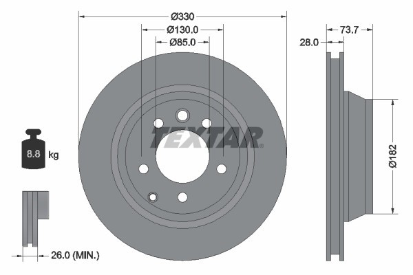 TEXTAR 92122005 PRO+ Disc frana