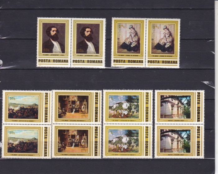 ROMANIA 1981 LP 1038 REPRODUCERI DE ARTA TH. AMAN PERECHE MNH