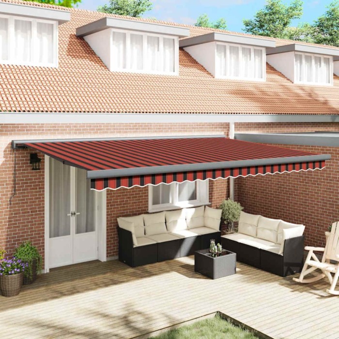vidaXL Cortina Retractabilă Portocalie, Maro 500 &times; 300 cm
