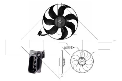NRF 47393 Ventilator, radiator foto