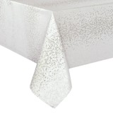 Față de masă Poliester, Textură Satinată, Culoare Bej Argintie, Dimensiuni 240x140cm