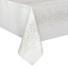 Față de masă Poliester, Textură Satinată, Culoare Bej Argintie, Dimensiuni 240x140cm