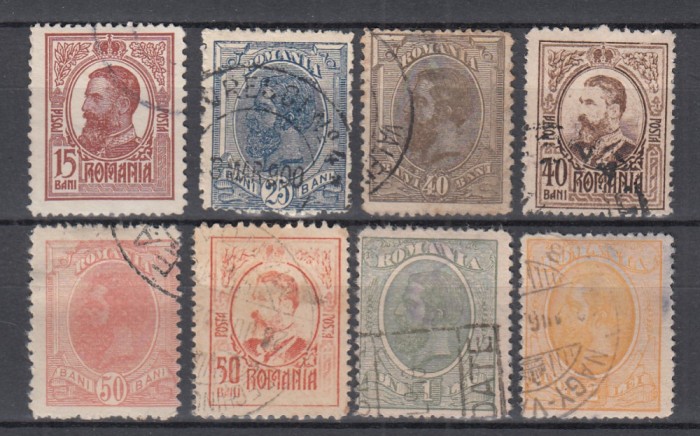 ROMANIA 1918/19 LP 71 REGELE CAROL I MOLDOVA SERIE STAMPILATA