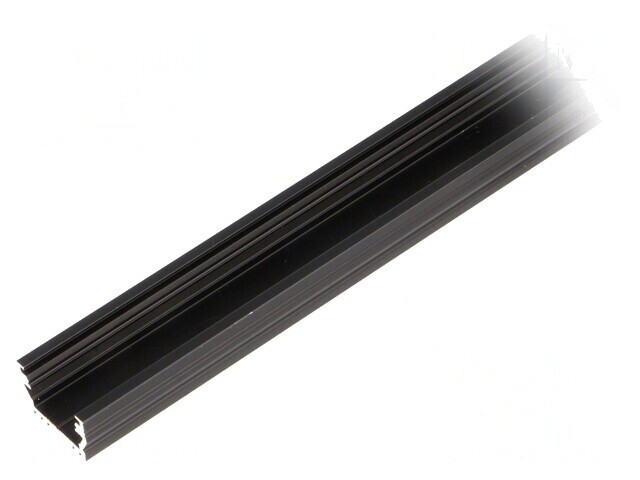 Profil Aluminiu Negru 1m pentru Module LED de Suprafață