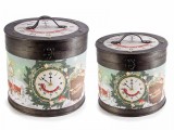 Cumpara ieftin Set 2 cutii Craciun 35.5x37 cm, 30x32 cm