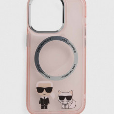 Karl Lagerfeld Husă pentru telefon iPhone 14 Pro 6,1" culoarea roz